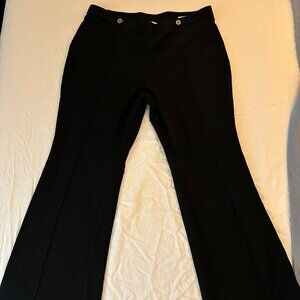 MICHAEL Michael Kors Flared Stretchy Black Pants, Size XL